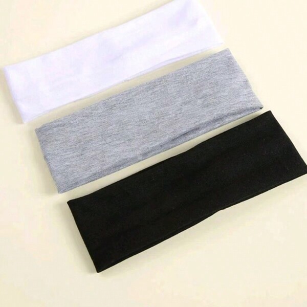2pcs Solid Color Sporty Headband, Suitable For Daily Life And Sports Activities,Hair Accessories,Turban Headband,Sweatband, Hairband