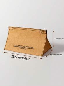 1 件牛皮纸风格纸巾盒架 - 多功能、防水、易清洁，适用于家庭、办公室、旅行、咖啡桌、餐桌、床边、工作站、梳妆台