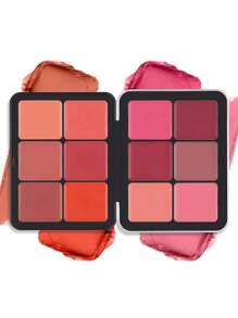 12-Color Creamy Blush Palette Pink To Natural Tone Blusher Rich Color High Pigment Moisturizing Non-Drying Easy To Wear Facial Rouge Professional Contouring Makeup Cosmetics