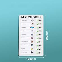 1 Pc Pink Daily To-Do List , Adult To-Do List Home Office Punch Card, Encourage Students To Develop Good Habits And Make Daily Learning Task Plan Clock Card - Multicolor - View 2