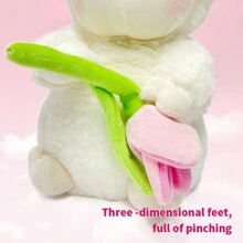 Miniso Soft White Lamb Plush Toy - Cozy And Huggable Stuffed Animal - Ideal For Ladies' Collection(1 PC) - Multicolor - View 5