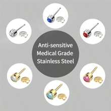 Professional Ear Piercing Gun Kit With 36pcs Stud Earrings-For All Piercing Salon At Home Use Piercer Kit - Black Gun + 12 Pairs Of Earrings + 6 Pairs Of Crown Earrings - View 4