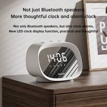 PHILIPS 藍牙音箱TAS2909 電子鬧鐘時鐘音箱 內建電池 20H續航力 藍牙5.3版本 免持通話 多裝置相容 白色