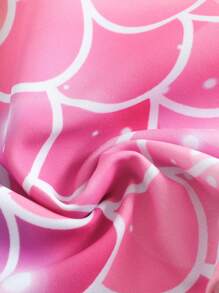 Girls Young Girl Cute Comfortable Casual & Water-Friendly Mermaid Scales One-Piece Swimsuit, Ages 4-8