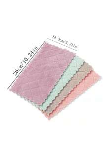 10pcs Double Sided Absorbent Cleaning Cloths, Thickened Non-Shedding Non-Stick Oil Kitchen Dishcloths