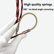 1pc Cable Pulling Fish Tape, Convenient Cable Laying Insertion And Withdrawal Tool, Suitable For Electricians To Pull Cables, Ethernet Cables, Wires, With Flexible Spring Guide Head, Comes With 2 Cable Ties