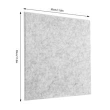 YUNRUX 18 Pieces Acoustic Panels, Sound Absorber Sound Insulation With High-Density Wall Tiles Acoustic Foam - Grey - View 4