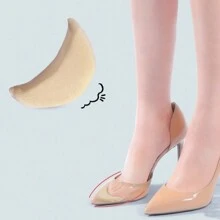 1 par de insertos de espuma beige para la punta del zapato, insertos de esponja protectores de los dedos, reductor de talla de zapato - Beis - Ver 2