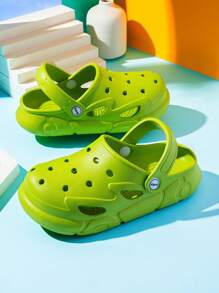 Kids Slide Sandals, Girls' Summer Casual Soft Bottom Anti-Slip Cartoon Toddler Closed Toe Clogs