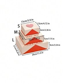 1 pieza Caja de regalo con forma de corazón y cierre magnético con texto "Mejor Deseo", adecuada para el Día de San Valentín, Navidad, Año Nuevo, regalos de boda, regalos festivos - Multicolor - Ver 11
