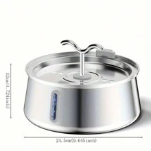 Fuente de agua para gatos de acero inoxidable: Capacidad grande de 135 Oz/4L con ventana de agua, fuente de agua para mascotas apta para gatos y perros, múltiples tazones de bebida, bomba ultra silenciosa, fuente de agua automática para perros. El producto no incluye enchufe.