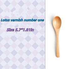 2pcs Wooden Serving Spoons 14cm, Wooden Tableware Spoons, Heat-Resistant Small Wooden Spoons - Multicolor - View 5