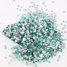 1000pcs Flat Back Resin Rhinestones, Resin Crystals, Round Flat Bottom Resin Gems, For Accessories, Shoes, Clothes, Cosmetics, Bags, Handmade DIY Art Decorations