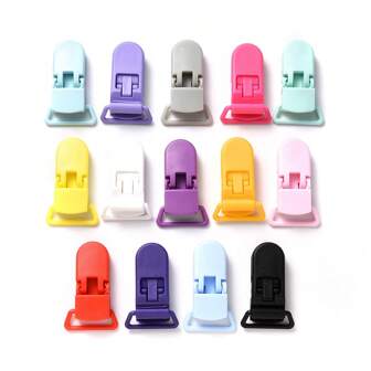 10 Piezas De Clips De Chupete De Plástico Con Diseño En Forma De Pico De Pato Para Fabricar Chupetes