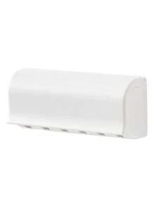 1 pezzo Porta spazzolini da denti da parete con 6 slot, organizer da armadio per camper con coperchio, in plastica con adesivo per appendere gli spazzolini da bagno, organizer per la casa. Decorazione per il bagno di casa, decorazione autunnale, ritorno a scuola