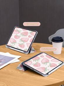 夏日水果图案平板电脑保护壳，兼容 iPad Mini4/Mini5/Mini6/Air 5th Gen2022/Air 11in 2024 (M2)，兼容三星 Galaxy Tab A9 Plus 10.95 英寸，兼容华为 MatePad 10.4 英寸/Tab，带笔架/防摔/自动睡眠/唤醒盖 - 彩色 - 查看 4