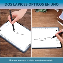 Vmingo Lapiz Tactil Tablet Capacitivo Regalo Boligrafo Doble Punta Optico Stylus Universal Pluma Touch - Plateado - Ver 6