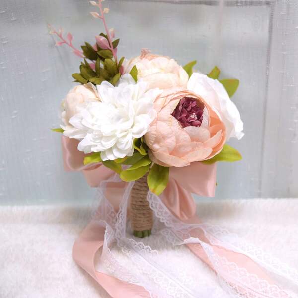 1pc Spring Bridal Bouquet Wedding Bouquets For Bride Flower Bouquets Bouquet For Wedding Bouquet For Bride Rose Bouquet Bridal Holding Flowers Wedding Supplies Outdoor Plastic Artificial Flowers Bridesmaid Bouquets