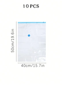 6 pièces Sacs de compression sous vide transparents avec pompe à main, organisateurs de voyage en plastique portatifs économisant de l'espace, sacs de rangement de vêtements hermétiques de grande capacité pour la maison, sacs de compression de bagages étanches, anti-mites anti-moisissure