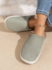 Soft, Comfortable Fluffy Slippers, Suitable For Indoor And Outdoor Relaxation, Women's Holiday Slippers - Grey - View 5