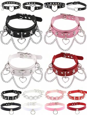 1pc Adjustable Sexy Gothic Choker Necklace, Fashionable Sweet Y2K Necklace Suitable For Women's Daily, Festivals, Parties, Performances, Christmas, Valentine's Day, Carnival, Fashion Costume Gift,Mom,Mother,Mother's Day,Gift