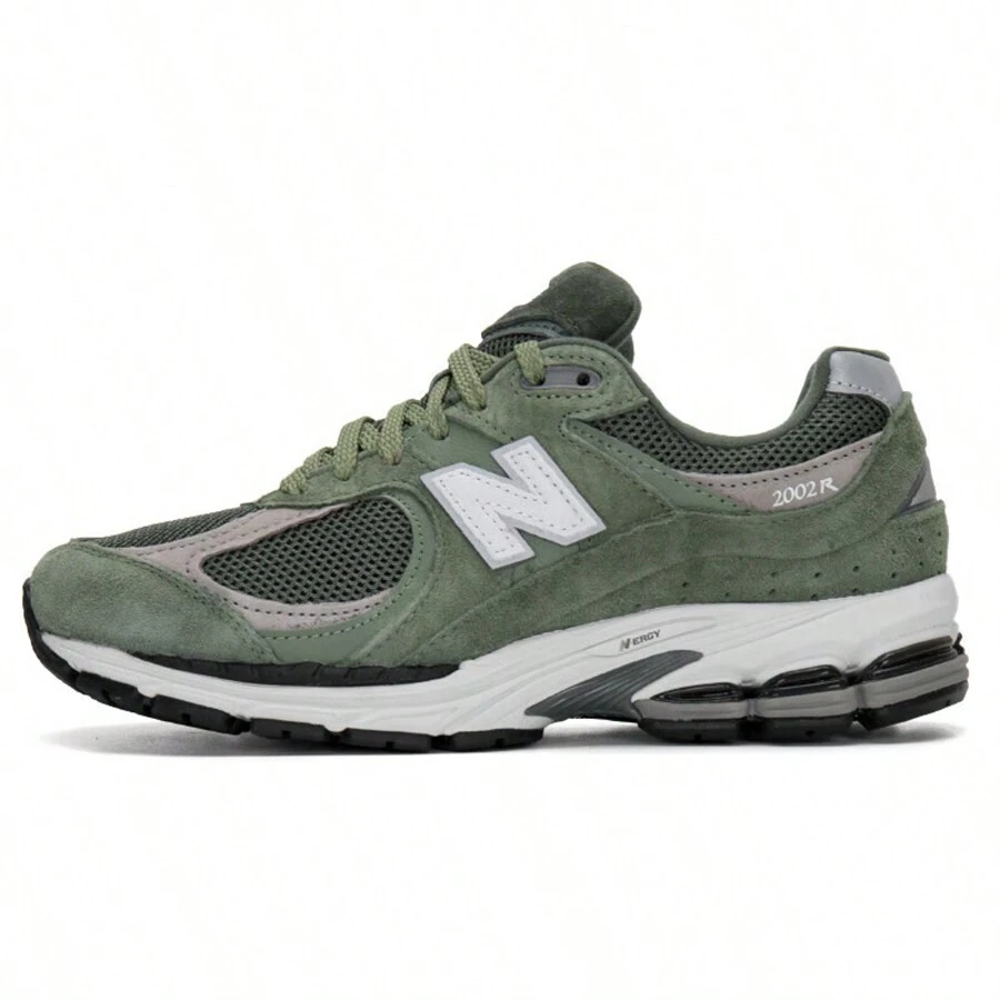 New Balance NB 2026 2002R Series Retro Running Shoes, Casual Sports Shoes, Chunky Sneakers M2002RG1, Unisex - Green - View 1