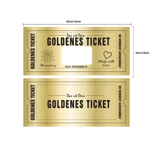 Set Of 6 Gold Custom Fun Facts Scratch Cards With Envelopes And Stickers - Surprise Birthday Gift Cards, Wedding Anniversary Cards - Reveal Your Wishes, Perfect For Wedding Birthday Valentine's Day