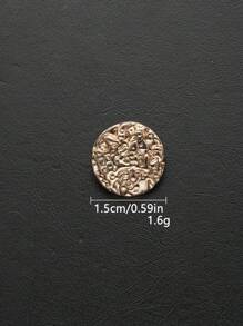 Set de 6/12 botones metálicos redondos con textura de piedra convexa, botones decorativos versátiles para abrigos, suéteres, chaquetas informales, zapatos, sombreros, manualidades DIY