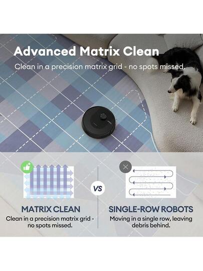 Ultenic D10 Robot Stofzuiger Cleaner, 15mins Fast LiDAR Mapping, 4000Pa Suction, 120mins Runtime, Auto Boost On Carpet, No Go Zone, Schedule, Si.Ri/Alexa/APP Remote Control, Hardwood, Tile, Etc. view 4