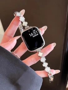 1pc Metal Polygonal Strap Compatible With Apple Watch Band 38/40/41/42/44/45/49mm Compatible With Apple Watch Strap Series Ultra/SE/9/8/7/6/5/4/3/2/1