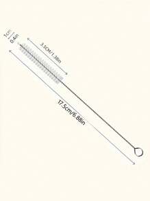 5 Stainless Steel Reusable Cleaning Brushes - Perfect For Cleaning Glass, Silicone, Metal Straws, And More! Easter Gifts, Teacher Gifts, Birthday Gifts, Christmas Gifts. Straw Cleaning Tool, Very Suitable For College Students, Convenient To Carry Dormitory Straw Cleaning Brush.