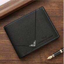 Portofel bărbătesc 1 buc, portofel scurt bifold negru/cafea/maro, design simplu și la modă, sloturi multiple pentru carduri, capacitate mare, potrivit pentru adolescenți, vară casual, activități în aer liber, sport, călătorii, absolvire, cadouri de ziua de naștere formale/de afaceri formale idei de Ziua Îndrăgostiților - A - Vizualizare 4