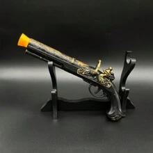 Pistola de Pirata do Caribe de Plástico, Brinquedo de Cosplay de Pirata, Acessório e Brinquedo de Arma para Fantasia de Personagem de Halloween, Acessório para Peça de Teatro, Festa e Festival, Adequado Tanto para Homens Quanto para