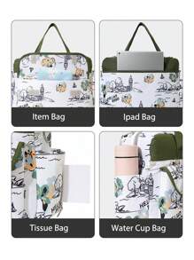 Fashionable Multi-Function Large Capacity Lightweight Handbag Mother And Baby Out Bag, Mom Messenger Diaper Bag - Multicolor - View 4