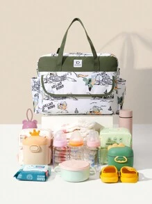 Fashionable Multi-Function Large Capacity Lightweight Handbag Mother And Baby Out Bag, Mom Messenger Diaper Bag - Multicolor - View 2
