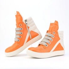 High-Top Thick-Soled Casual Personality Fashion Thick Laces Ladies' Sneakers All-Match Fashion Casual Shoes For Women - 桔色 - 查看 2