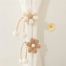 2 pièces Embrasses de rideau avec perles, supports de rideau de décoration pour la maison, pour la chambre à coucher et le salon