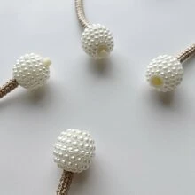 2 pièces Embrasses de rideau avec perles, supports de rideau de décoration pour la maison, pour la chambre à coucher et le salon