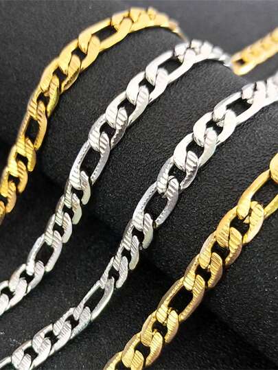 Knurling Stainless Steel NK Link Chain Necklace For Men Women Gold Silver Color Hip Hop Choker Necklaces Jewelry For Boyfriend