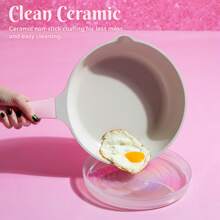 24 Piece Clean Ceramic Kitchenware Set, White Rainbow Colorful Patterns