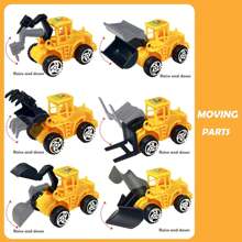 18pcs Construction Vehicle Cake Decoration Set, Including Dump Truck, Excavator, Tractor, Cake Toppers And 5 Road Signs, 6 Excavator & Truck Decor For Boy's Birthday Cake