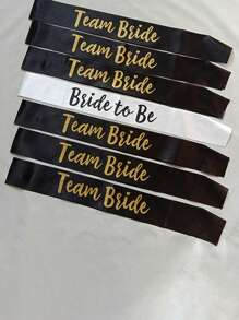 1/7pcs Satin Sash Set - Sophisticated & Fun Party Favors For Bachelorette Party, Bridal Shower & Wedding Party