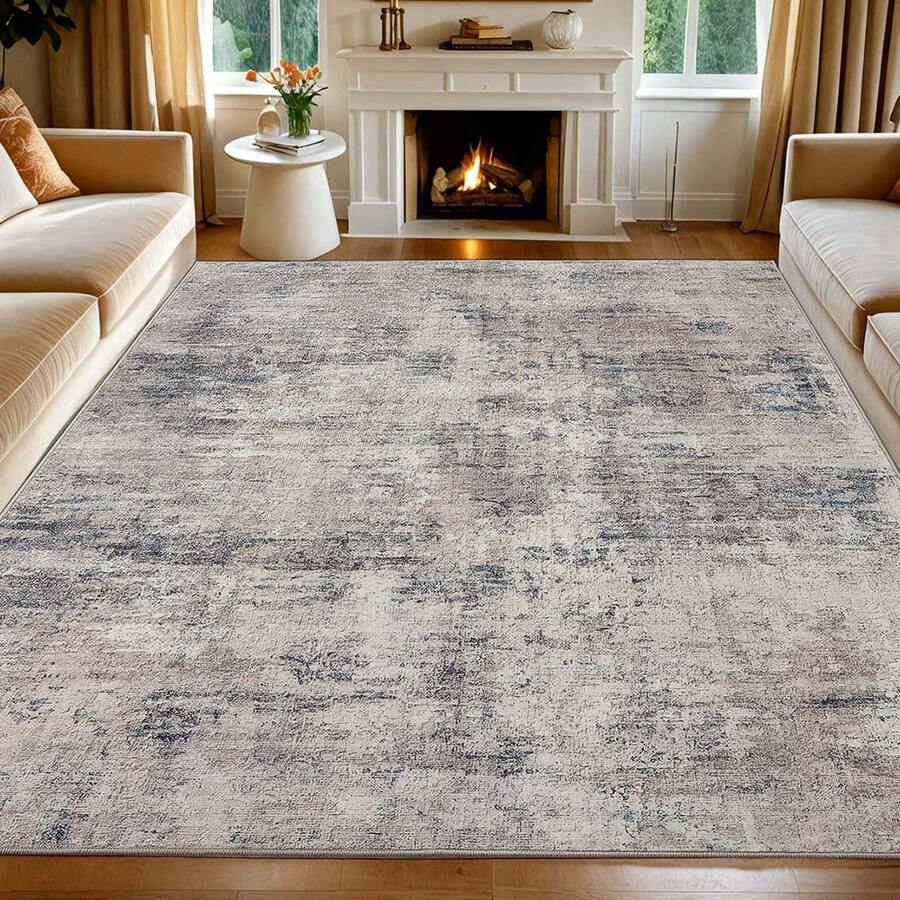 Carpet Area Rug Washable Rug Large Modern Abstract Living Room Rug Winter Warm Soft Anti-Skid Thin Carpet Indoor Floor Non-Shedding Carpets For Bedroom Dining Room Home Office Decor - Star - View 1