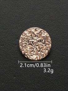 Set de 6/12 botones metálicos redondos con textura de piedra convexa, botones decorativos versátiles para abrigos, suéteres, chaquetas informales, zapatos, sombreros, manualidades DIY
