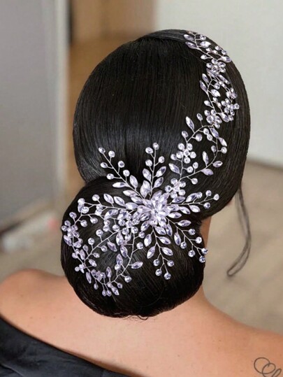 Handmade Bridal Headpiece Hair Accessories For Photo Shoot, Wedding Dress Hair Styling, Crystal Headband HP242