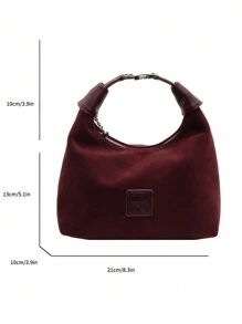 1pc FEISTURE Mildew Resistant Matte Handbag, Crescent Tote Bag Suitable For Girls, Ladies, College Students, Young Office Workers For Work, Business, Commuting, School