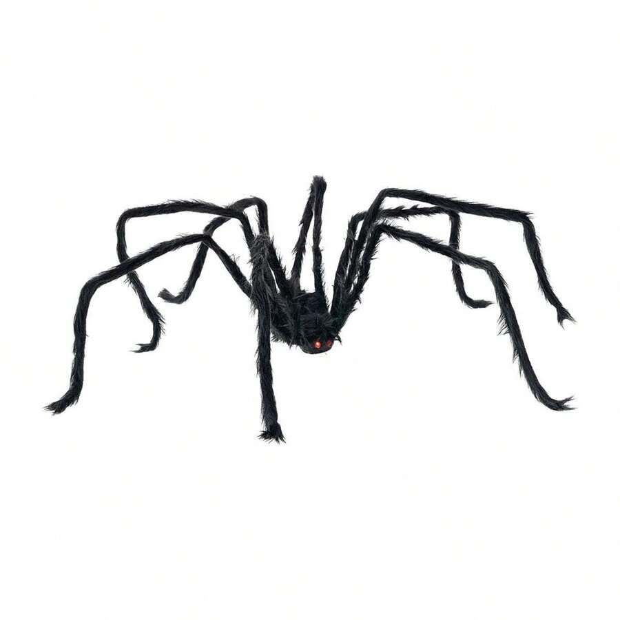 Black Hairy Spider 28 X 43 Cm ✅ Delivery 24/48h To Spain (Peninsula) - Halloween Cobwebs - Halloween Decoration - My Other Me - Ref. 159358 - Multicolor - View 1