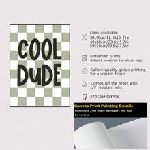 3 PIEZAS Pósteres de decoración de Skateboard con Tiranosaurio Rex, en verde y blanco con decoración de animales de dibujos animados, arte de pared para decoración de habitación infantil y dormitorio, con opción de marco - multicolor - Ver 10