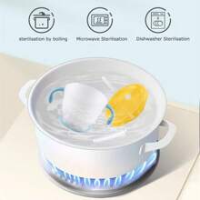 1 Pc 150ml/5oz Soft Silicone Training Straw Cup, Tilted Straw Design, Easy Suction, Dual Handles, Dual Color Straw Cup, Precise Measurement, Scientific Feeding, Non-Slip Base, Safe Material, Suitable For Holiday & Birthday Gifts