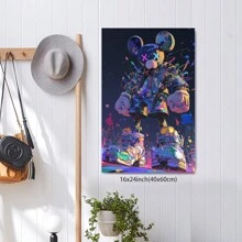 Lienzo con estilo de graffiti de moda KAW, decoración de pared de arte callejero personalizado de hip hop, adecuado para dormitorio, cocina, comedor, sala de estar, oficina y otras decoraciones de pared del hogar